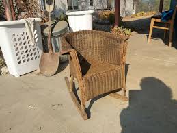 Vintage 1920s Wicker Rattan Rocking Chair Lloyd Loom Antique ...
