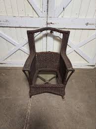 1890's Unusual Wicker Arm Chair # 186499 Shipping is not a ...
