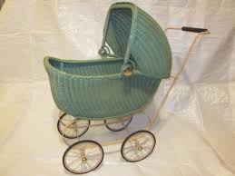 Lloyd Loom Products Wicker Doll Buggy Carriage Stroller ...