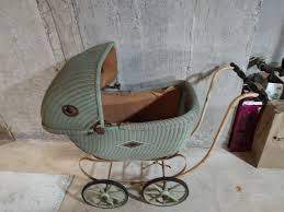 Antique wicker iron doll carriage | eBay