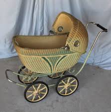 Bargain John's Antiques | Antique Wicker Childs Baby Buggy ...