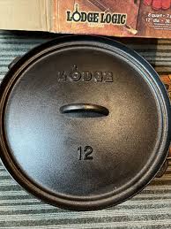 Lodge Logic Deep Cast-Iron Camp Dutch Oven with lid & Legs, 12", 8 Qt | eBay