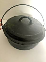 Vtg No 10 CAST IRON DUTCH OVEN Bale USA Self Basting 8 LID ...