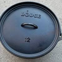 LODGE #12 Cast Iron Camp Outdoor Dutch Oven 3 | Mercari