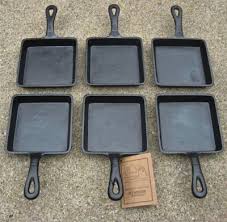 Square Single Serve Cast Iron Skillet - Preseasoned Set of 6 -Old Mountain | eBay