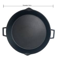16-in Double Handled Skillet | Cast Iron Skillet | Bayou ...