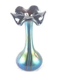 Rare Joska Iridescent Art Glass Vase: Mid-century Modern ...