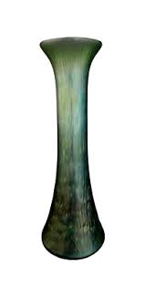 💥 Vintage LOETZ ☆ 12" Iridescent Green Textured Glass Vase ...