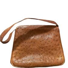 Vintage authentic ostrich leather handbag. Leather... | Depop