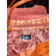 Ostrich handbag Furla Orange in Ostrich - 44404462
