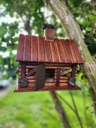 Birdhouse Halloween Log Cabin - Etsy Israel