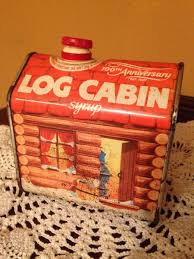 Vintage Log Cabin Syrup 100th Anniversary Tin Can Canister Kitchenware Litho 80s | eBay