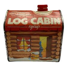 Vintage 1980s Red Log Cabin Maple Syrup Tin Can 100th Anniversary General Foods | eBay