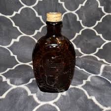 VINTAGE Log Cabin Syrup Amber Glass Commemorative Bottle 1776 Harvest MINT | eBay