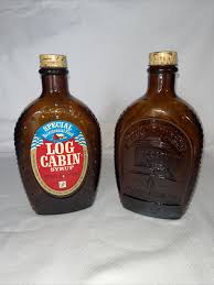 Log Cabin Syrup Bicentennial Eagle & Bell Brown Glass ...