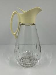70's Pancake Syrup Pitcher Dispenser Cruet Clear Glass ...