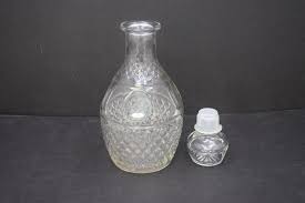 Older glass Flagon With Stopper, Water Pitcher, 10" ht. CU74) chalice co | eBay
