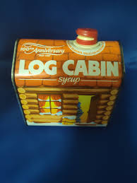 Vintage Log Cabin Tin - Etsy
