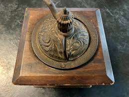 Antique Coffee Grinder | Handmade Wood and Cast Iron Mill - Etsy