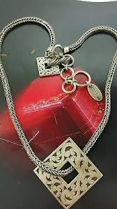 VINTAGE LOIS HILL NECKLACE STERLING SILVER 925 51.3 GRAMS 17 ...
