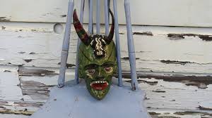 Antique Horned Guerrero Mask - Mexican Folk Art - Etsy UK