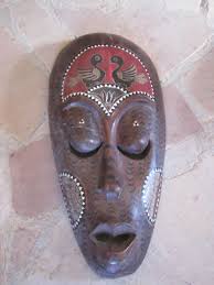Handcrafted Handpainted African Mask w Mother of Pearl | eBay