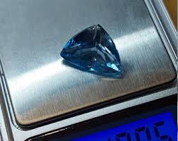 Large Natural Topaz Gemstone - Faceted Loose Sky Blue Topaz 18.05 CTS - Trillion Shape 16 Mm - December Birthstone - Canadian Supplier - Etsy