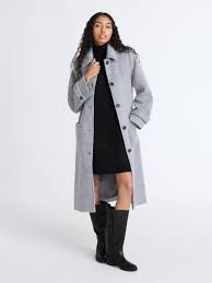 Free Assembly Women's and Women's Plus Long Wool Blend Coat ...
