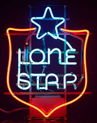Vintage 1970s Lone Star Beer Shield Neon Sign