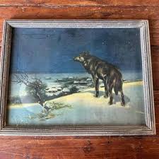 1940s Antique Lone Wolf Framed Famous Print - Etsy
