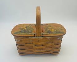 Midcentury Decoupage Wicker/wood Basket Purse - Etsy