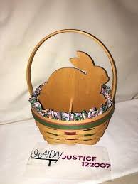 1999 Longaberger Easter Basket - Liner, Protector, Wooden ...