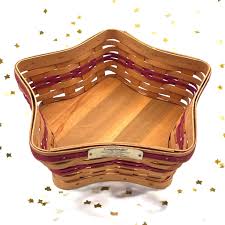 Vintage Baskets/americana Decor/longaberger 2001 Handmade Signed SHINING STAR Basket/patriotic/fourth of July/holiday Serving Basket - Etsy