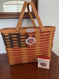 Longaberger Collectors Club 25th Anniversary Flag Basket Set ...