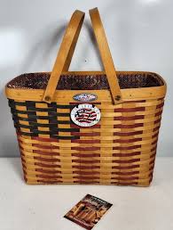Longaberger Collectors Club 25th Anniversary Flag Basket Set ...
