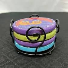 Laurel Burch | Kitchen | Laurel Burch Cat Face 4 Coaster Set | Poshmark