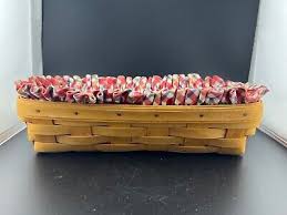 Longaberger Rectangular Basket with Fabric from 2000 in Excellent Condition | eBay