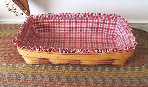 1997 Longaberger Basket Combo: Red Plaid Liner, Plastic Insert - Etsy Israel