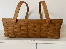 1950s American Handmade Signed Basket With Handles Ohio ...