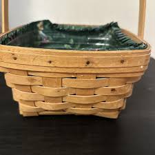 Longaberger Basket with Handle - Square - 9"x9"x5" STAMPED ...