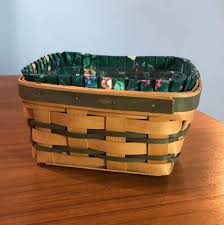 Longaberger 1996 Medium Berry Green Accent Basket Handwoven ...