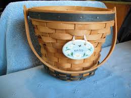 Longaberger Green & Brown Tall Round Single Handle Daisy ...