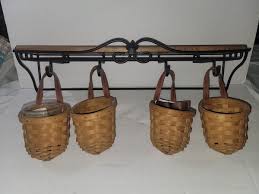 Longeberger 26" Shelf with 4 Hanging Baskets | eBay
