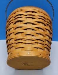 Longaberger Classic Autumn Pail Basket With Stain Protector & Lid - Certificate | eBay
