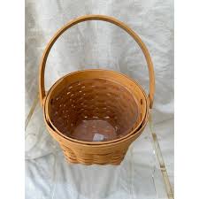 Vintage Longaberger Round Handled Basket | Chairish