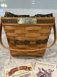 Longaberger 1995 Christmas Collection Cranberry Basket With ...