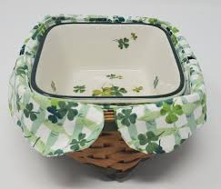 Longaberger LUCKY TWIST Basket, Hard Protector, Fabric Liner ...