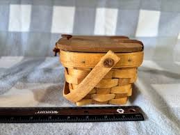 VTG Longaberger 99 Leather small lunch Purse Basket & Protector -b3-oe | eBay