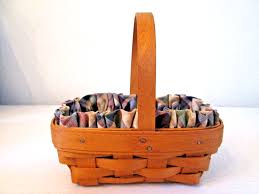 Longaberger Parsley Booking Basket 1999 w/ Liner and ...