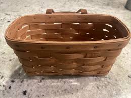 VIntage Longaberger Basket With Leather Handles 1987 | eBay